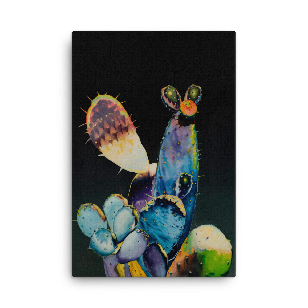 Psychedelic Cactus - High Quality Print on Canvas